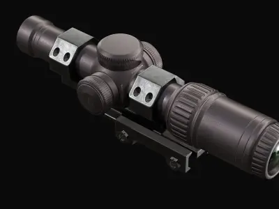 Sniper Scope Low-poly 3D model