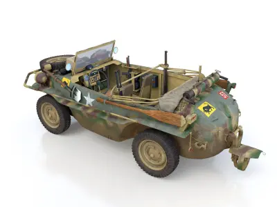 VW - Typ 166 - Schwimmwagen - 23 Hussars  3D model