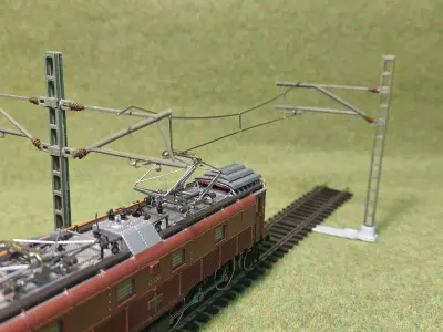 Catenery Poles Set B 1-87 FDM 3D print model