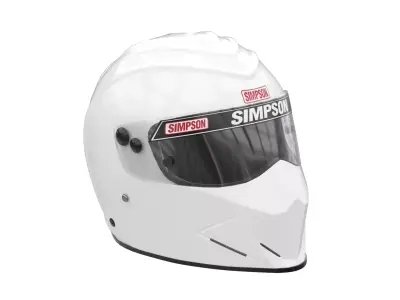 Simpson Racing SA2020 Diamondback white helmet Low-poly 3D model