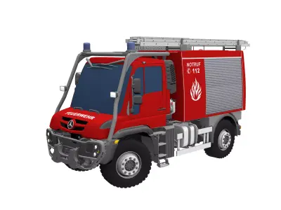 Mercedes Unimog U535 Fire Truck  3D model