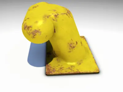 Bollard piece of metal 3D model