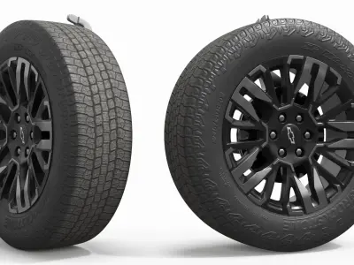 Chevrolet SUV Off Road Wheel Tire Black 3D model