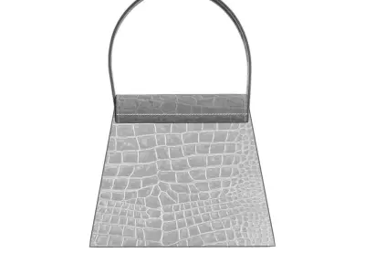 Grey Mini Flap Bag 3D model