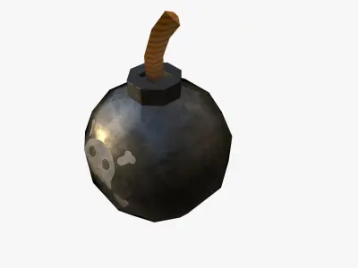 Cartoon Bomb Low-poly 3D model