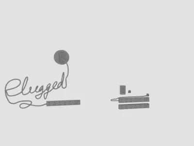 Plugged Logo  3D model
