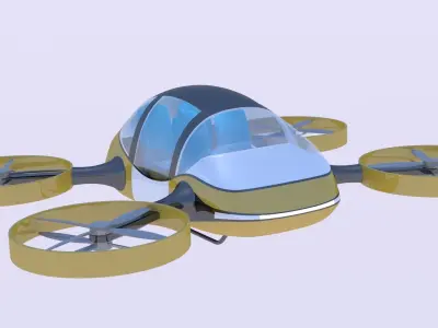 Passenger drone concept 8 3D model