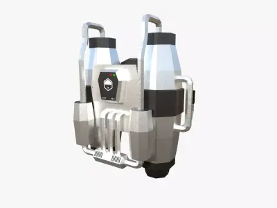 Jetpack Low Poly J05 - SciFi Character Design Low-poly 3D model