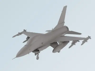 Fighter aircraft - F16 3D model