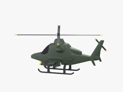Army Chopper 3D Illustration 3D model
