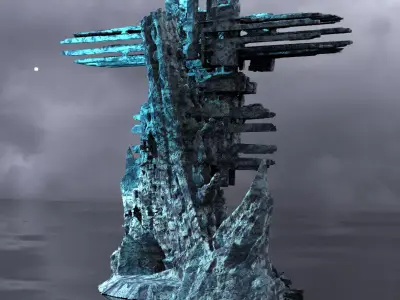 Ice Rock Fantasy Formation 5 3D model