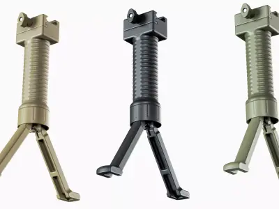 Bipod foregrip Battle Axe 20 AR 15 Low-poly 3D model