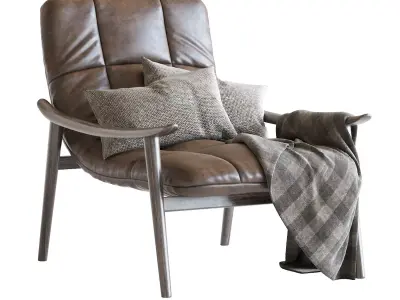 Fynn Saddle Armchair from Minotti 3D model buy