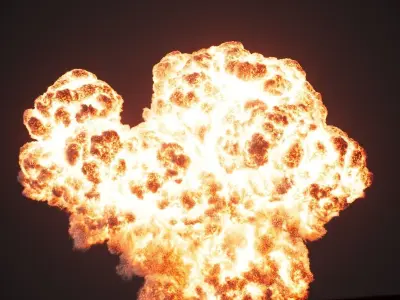 Animated Gasoline Explosion 8 3D model
