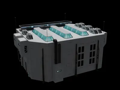 Sci-fi Warehouse 3D model purchase