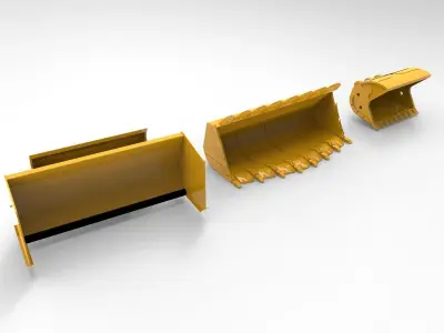 Mining Loader and Snow loader 3D model