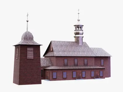 Wooden Church Saint Florian 3D model