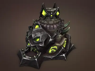 Undead forge Low-poly 3D model