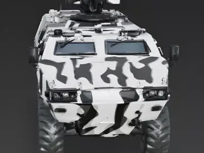Realistic High-Contrast Urban APC 3D Model Low-poly 3D model