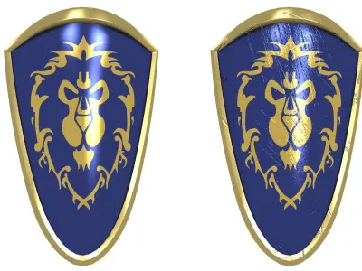 Shield Of Lordaeron WoW Low-poly 3D model