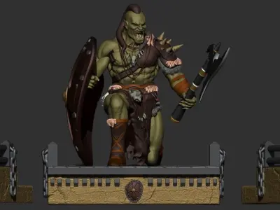 Orc 3d spartan warrior 3D print model purchase