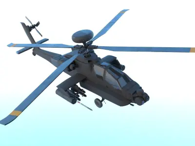 AH Apache 64 Low-poly 3D model