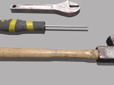 Free Tools Pack Free low-poly 3D model
