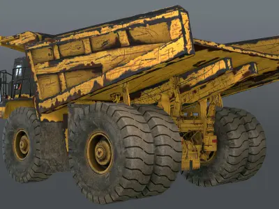 dump  truck  Low-poly 3D model