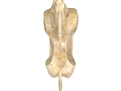Horse abstract marble statues Low-poly 3D model