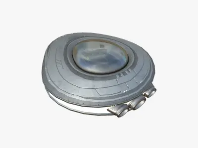 Alien Spaceship UFO C01 Steel - Sci Fi Spacecraft Design Low-poly 3D model