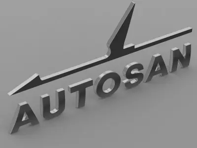autosan logo 3D model by 3dlogoman
