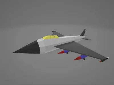 Fighter Jet Plane Free low-poly 3D model