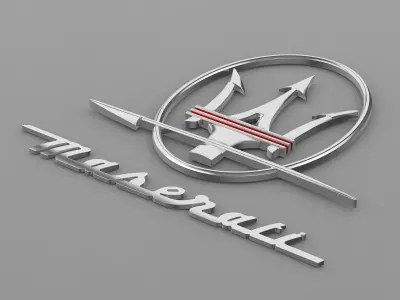 maserati logo 3D model
