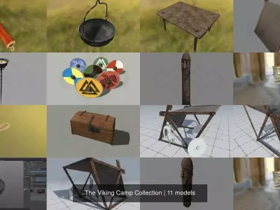 The Viking Camp Collection 3D Model Pack