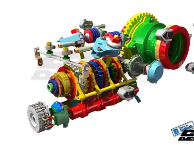 BHF1 gearbox design by ChikaAsistent 3D model