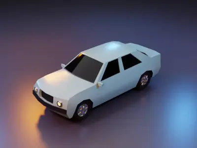 low poly car Free low-poly 3D model by ovee