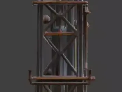 Steampunk Victorian Industrial Energy Tower 3D Model Low-poly 3D model