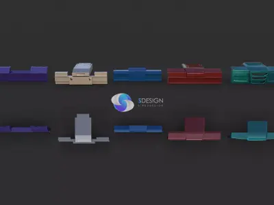 Truck backbumper pack 3D model