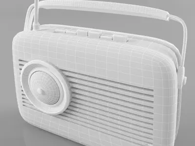 Retro Vintage Radio 3D model