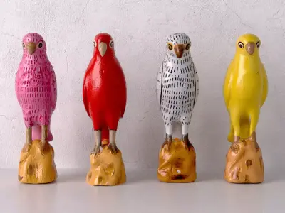 English Porcelain Parrots 3D model
