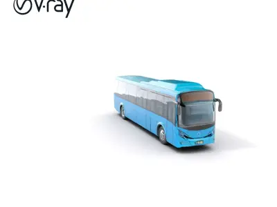 City Bus Model Pack with Various Detail Levels for Rendering ... Low-poly 3D model
