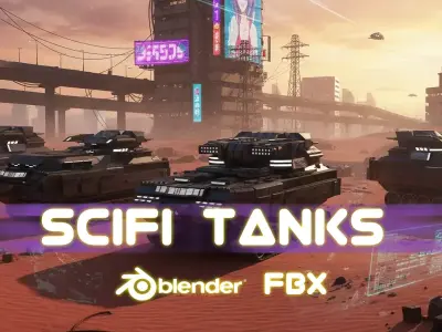 SCIFI TANKS 3D model