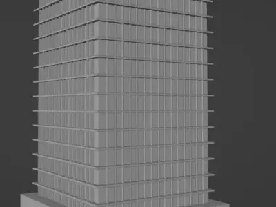 Skyscraper Glass office Tower  Low Poly Architecture 3D Model 3D model
