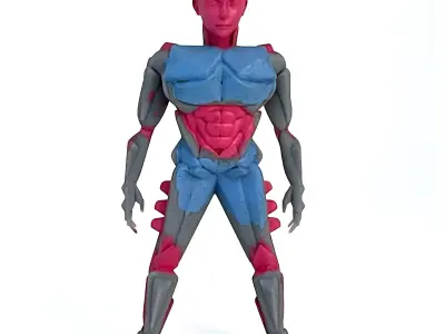 Sci-Fi Cyborg Figure STL 3d Print File Royalty Free 3D print model