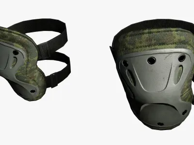 Tactical Knee Pads Low-poly 3D model