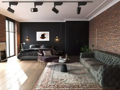 Apartment Interior Scene 01 3D Model 3D model