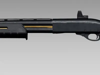 Remington 870 Low-poly 3D model