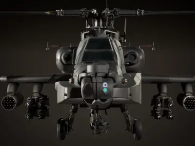 Apache AH-64D Longbow - Game Ready Low-poly 3D model