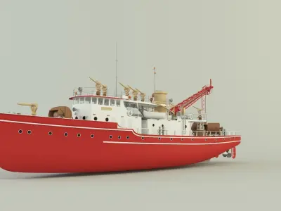 Fire Fighter ship 3D model
