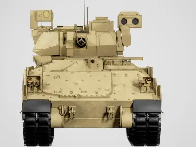 Lowpoly M2A3 Bradley Fighting Vehicle Low-poly 3D model